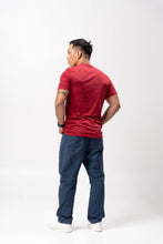Load image into Gallery viewer, Red Maroon Slub Cotton Blue Plain Unisex T-Shirt
