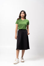 Load image into Gallery viewer, Green Flush Black Cotton Blue Plain Women&#39;s T-Shirt
