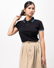 Load image into Gallery viewer, 2-Tipped  Stripes Classique Plain Women&#39;s Polo Shirt
