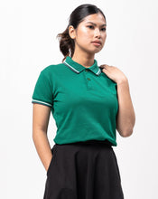 Load image into Gallery viewer, 2-Tipped  Stripes Classique Plain Women&#39;s Polo Shirt
