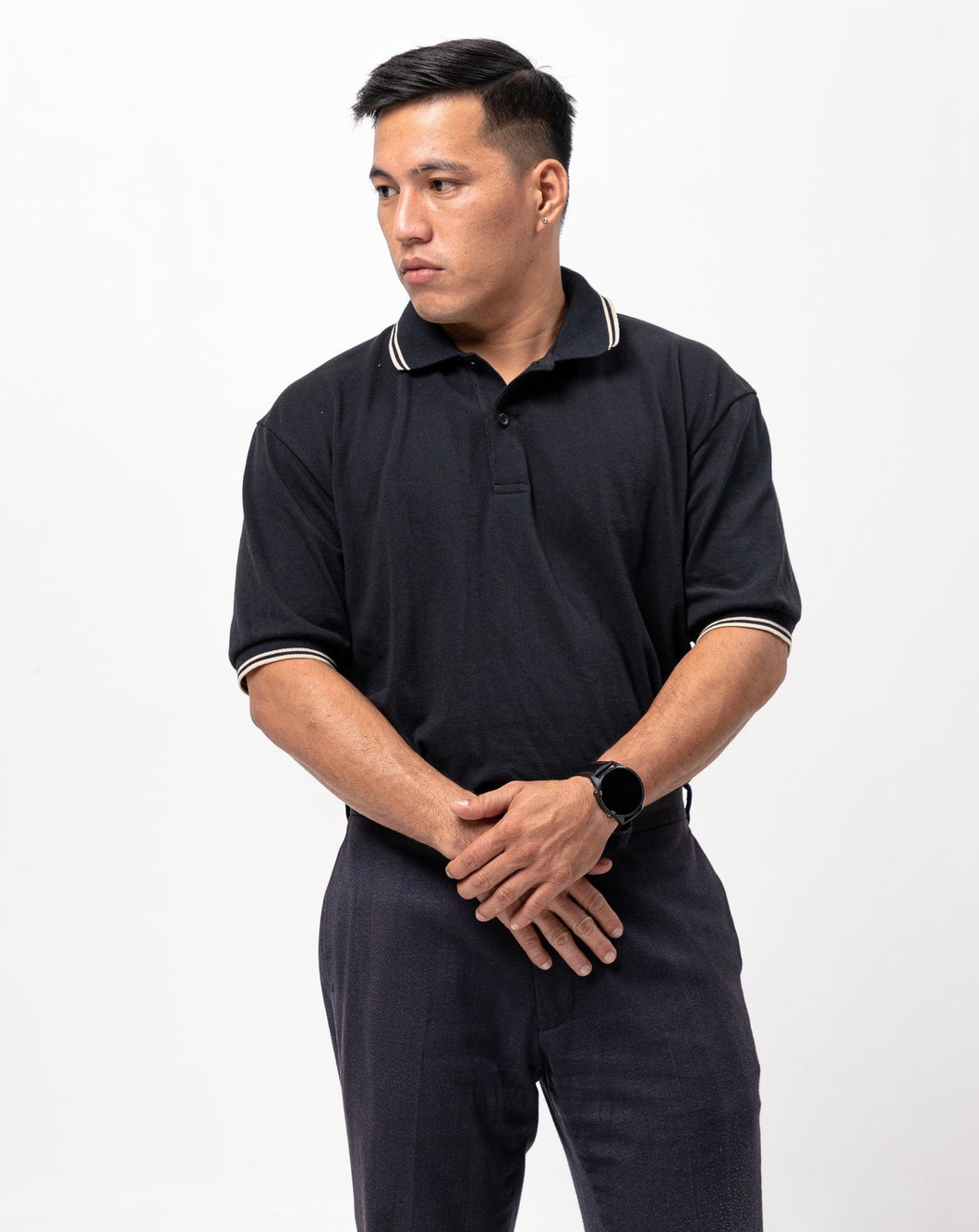 2-Tipped Classique Plain Polo Shirt