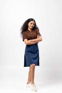 Choco Brown Classique Women's Plain Polo Shirt