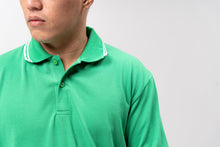 Load image into Gallery viewer, Energy Green with Stripes Classique Plain Polo Shirt
