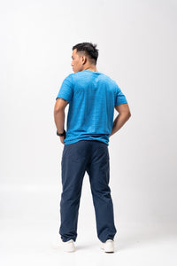 French Blue Glux Cotton Blue Plain Unisex T-Shirt
