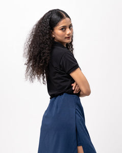 Black Classique Plain Women's Polo Shirt