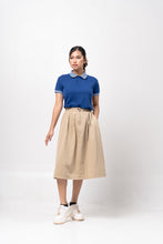 Load image into Gallery viewer, Royal Blue Mini Stripes Classique Plain Women&#39;s Polo Shirt
