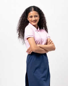 Baby Pink Classique Plain Women's Polo Shirt