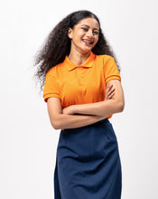 Load image into Gallery viewer, Gold Yellow Classique Plain Women&#39;s Polo Shirt
