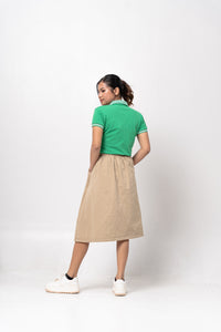 Energy Green Mini Stripes Classique Plain Women's Polo Shirt