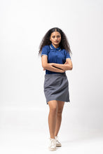 Load image into Gallery viewer, Royal Blue with Stripes Classique Plain Women&#39;s Polo Shirt

