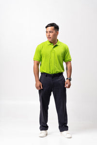Neon Green Classique Plain Polo Shirt