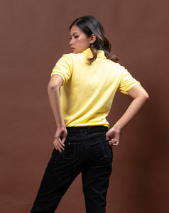 Baby Yellow Classique Plain Women's Polo Shirt