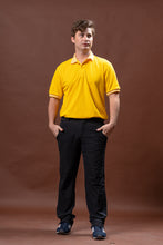 Load image into Gallery viewer, Canary Yellow Mini Stripes Classique Plain Polo Shirt
