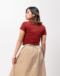 Red Black Cotton Blue Plain Women's T-Shirt