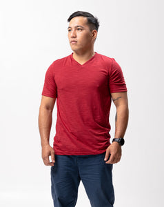 Red Maroon Slub Cotton Blue Plain Unisex T-Shirt