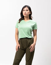 Load image into Gallery viewer, Emerald Green Polyside Cotton Blue Plain Women&#39;s T-Shirt
