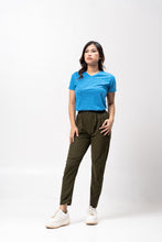 Load image into Gallery viewer, French Blue Glux Cotton Blue Plain Women&#39;s T-Shirt
