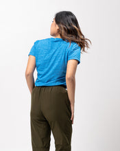Load image into Gallery viewer, French Blue Glux Cotton Blue Plain Women&#39;s T-Shirt
