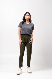 Black Glux Cotton Blue Plain Women's T-Shirt
