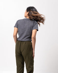 Black Glux Cotton Blue Plain Women's T-Shirt