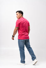 Load image into Gallery viewer, Fuchsia Pink Blue Marine Jersey T-Shirt
