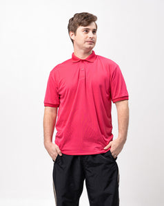 Fuchsia Pink Blue Marine Jersey Polo Shirt