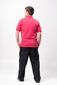 Fuchsia Pink Blue Marine Jersey Polo Shirt