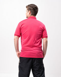 Fuchsia Pink Blue Marine Jersey Polo Shirt