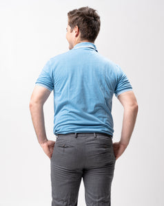 Acid Dela Robia with Stripes Classique Plain Polo Shirt