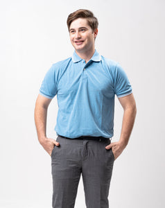 Acid Dela Robia with Stripes Classique Plain Polo Shirt