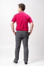 Load image into Gallery viewer, Fuchsia Pink with Stripes Classique Plain Polo Shirt
