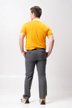 Load image into Gallery viewer, Gold Yellow Mini Stripes Classique Plain Polo Shirt
