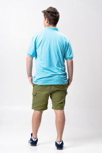 Persian Blue Classique Plain Polo Shirt