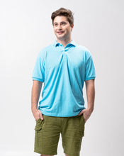 Load image into Gallery viewer, Persian Blue Classique Plain Polo Shirt
