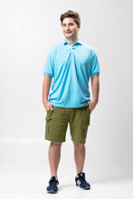 Load image into Gallery viewer, Persian Blue Classique Plain Polo Shirt

