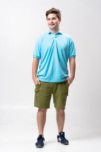 Persian Blue Classique Plain Polo Shirt