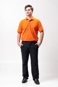 Popsicle Orange Classique Plain Polo Shirt