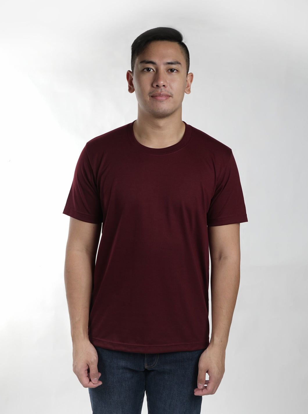 Dark Maroon Sun Plain T-Shirt