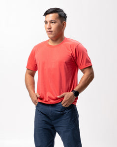Coral Pink Sun Plain T-Shirt