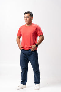 Coral Pink Sun Plain T-Shirt