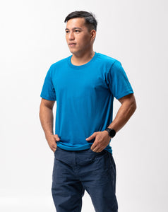 Light Aqua Blue Sun Plain T-Shirt