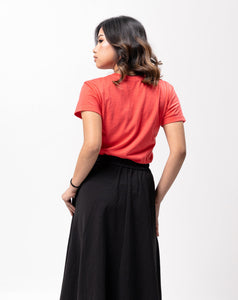 Coral Pink Sun Plain Women's T-Shirt