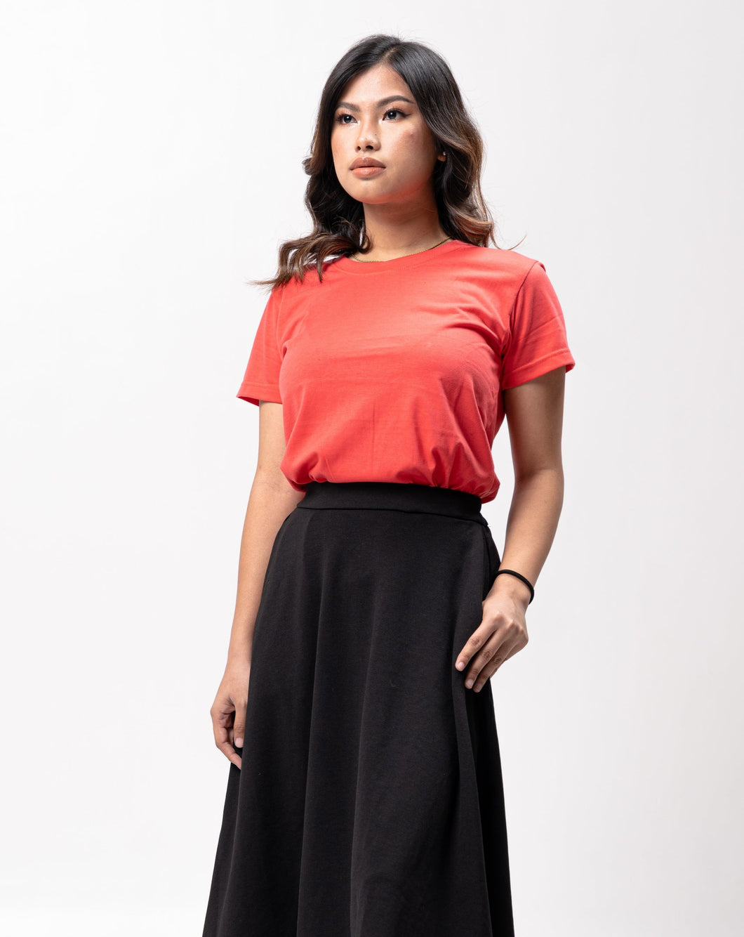 Coral Pink Sun Plain Women's T-Shirt
