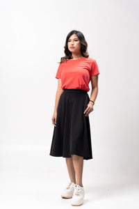 Coral Pink Sun Plain Women's T-Shirt