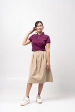 Load image into Gallery viewer, Magenta Classique Plain Women&#39;s Polo Shirt
