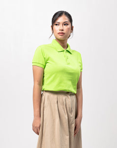 Neon Green Classique Plain Women's Polo Shirt