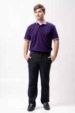 Load image into Gallery viewer, Purple Mini Stripes Classique Plain Polo Shirt
