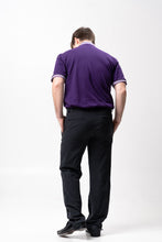 Load image into Gallery viewer, Purple Mini Stripes Classique Plain Polo Shirt
