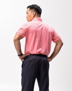 Peach Pink Classique Plain Polo Shirt