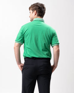 Energy Green Mini Stripes Classique Plain Polo Shirt